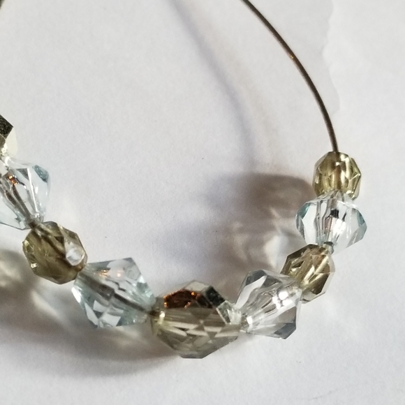 Relisted -Sparkly teardrop earrings silver tone - Picture 7 of 10